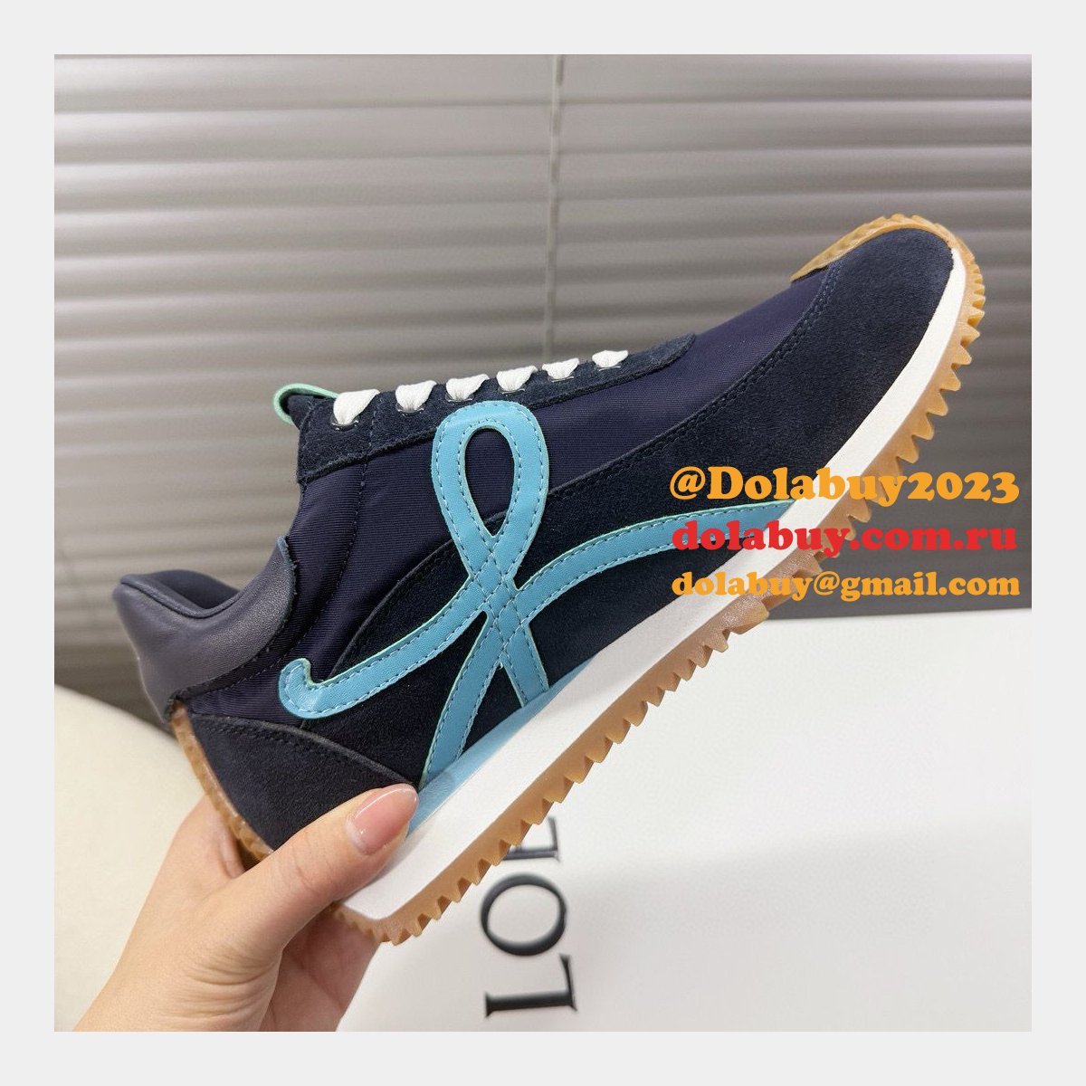 Fashion Loewe Flow Runner In Nylon And Suede