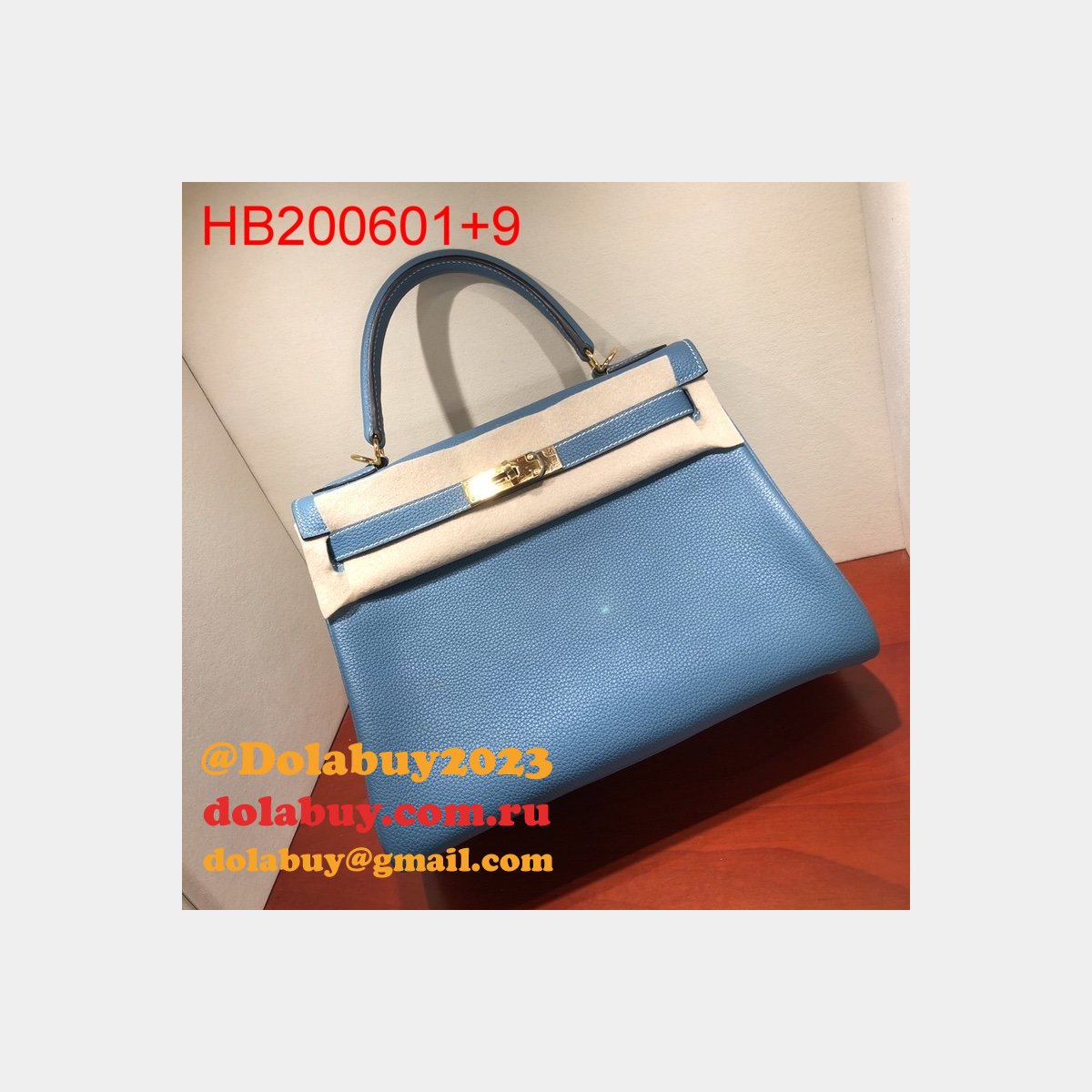Hermes Kelly 32cm Togo leather Blue