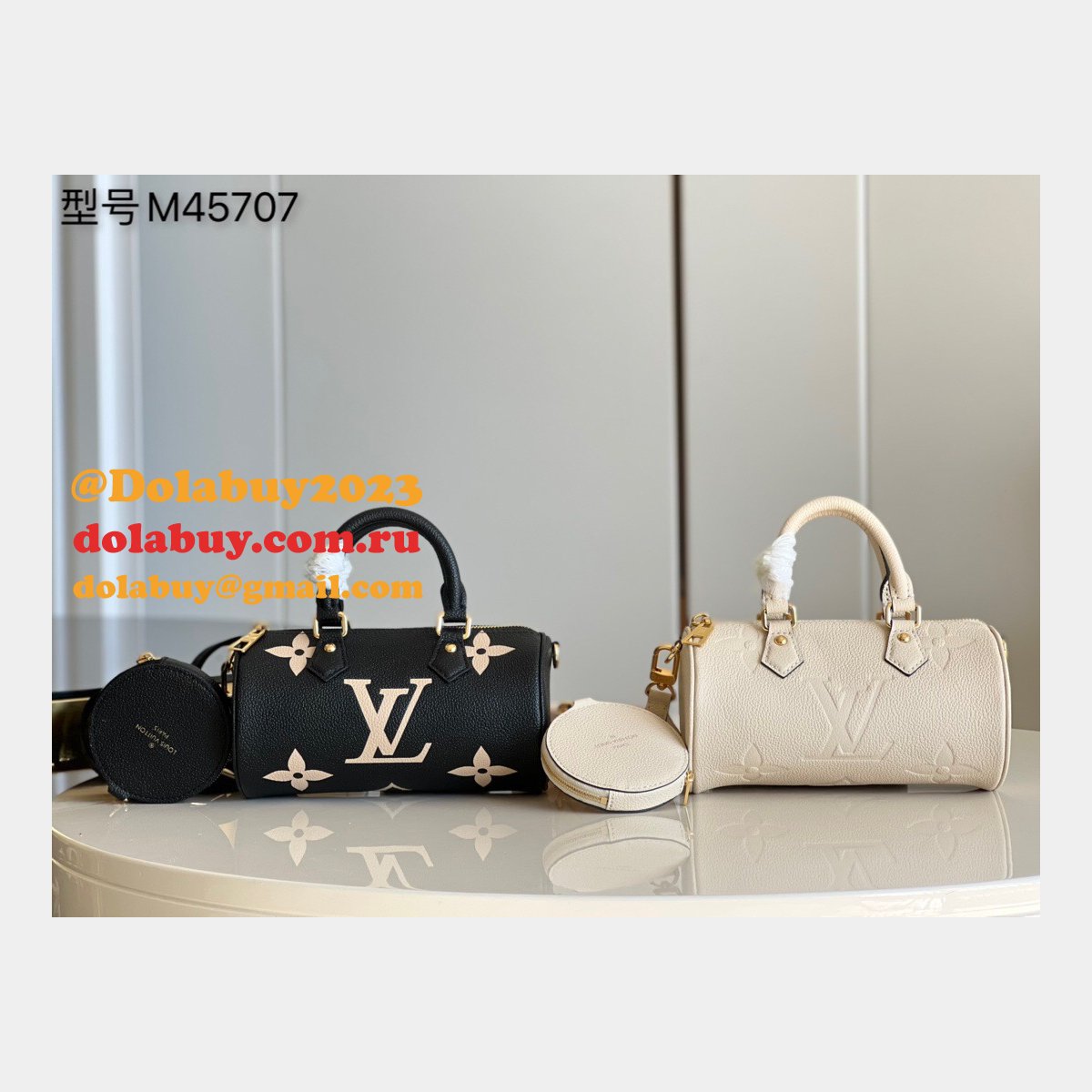 Louis Vuitton 7 Star Fake M45707 Papillon BB Monogram Empreinte Leather