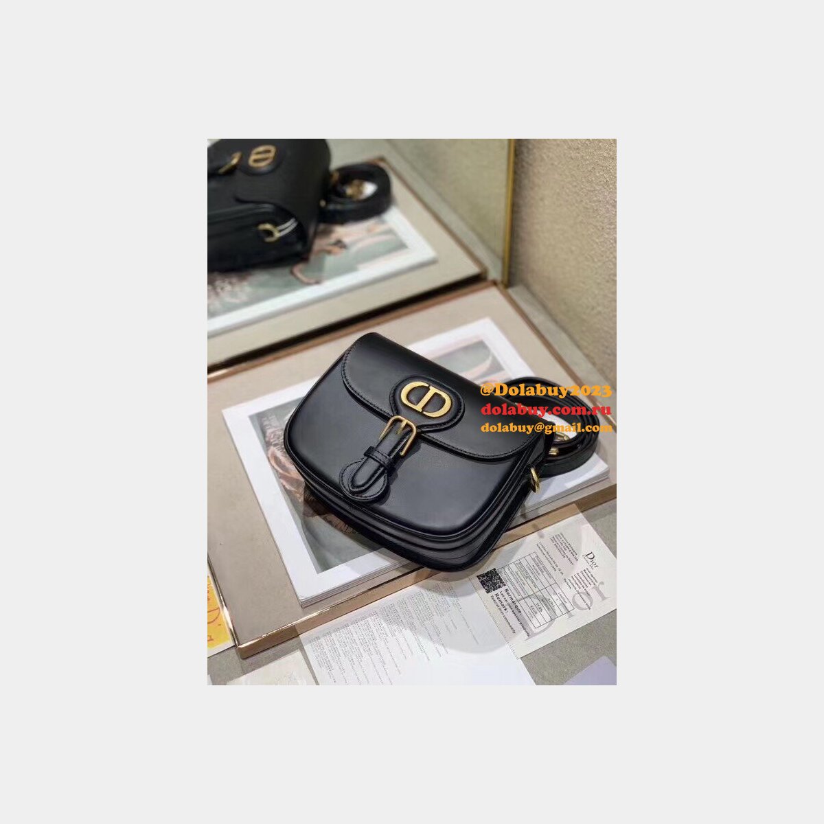 Replica 2020 Christian dior bobby CD logo black bag