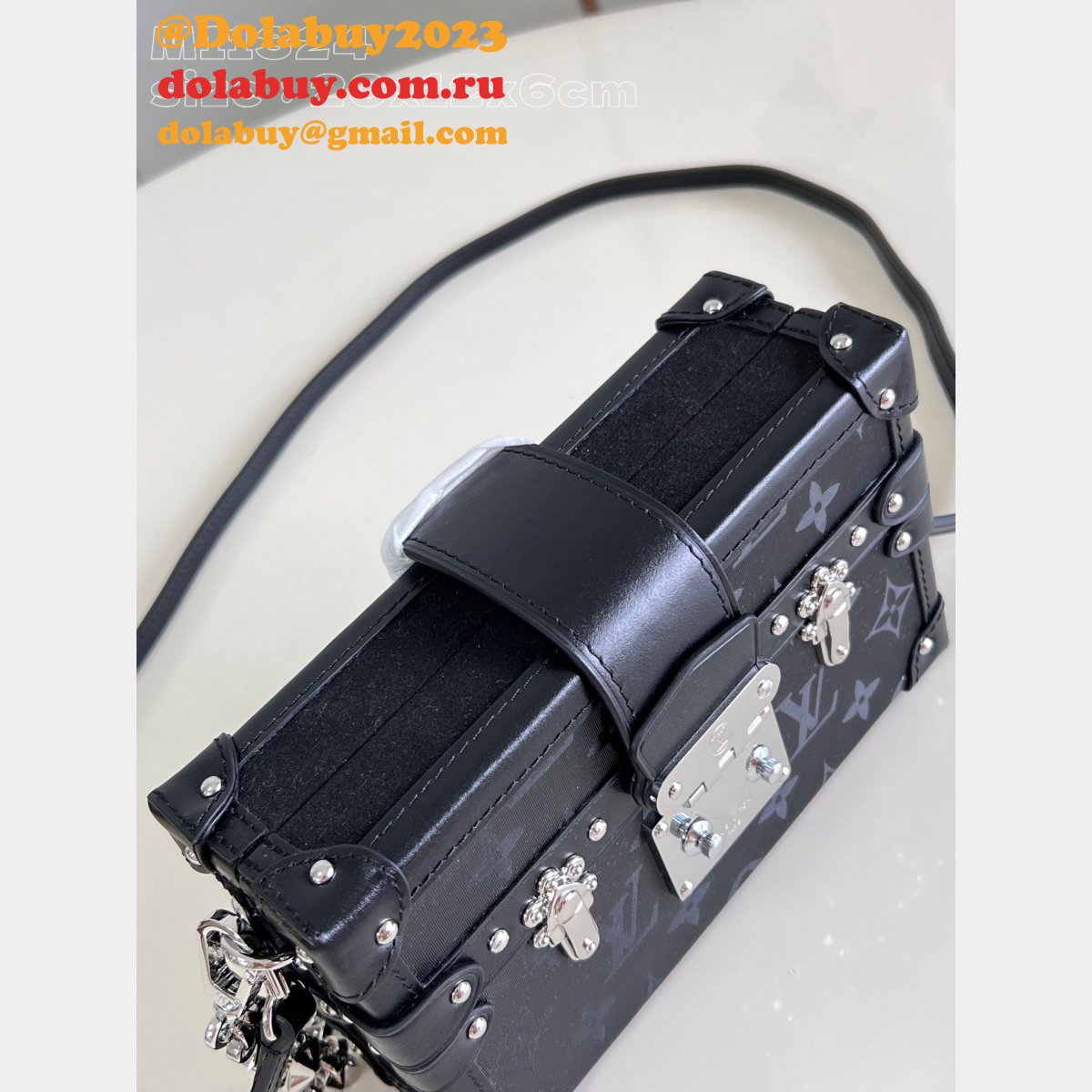 Petite Malle H27 M11324 Black Inspired Louis Vuitton Fashion Bag