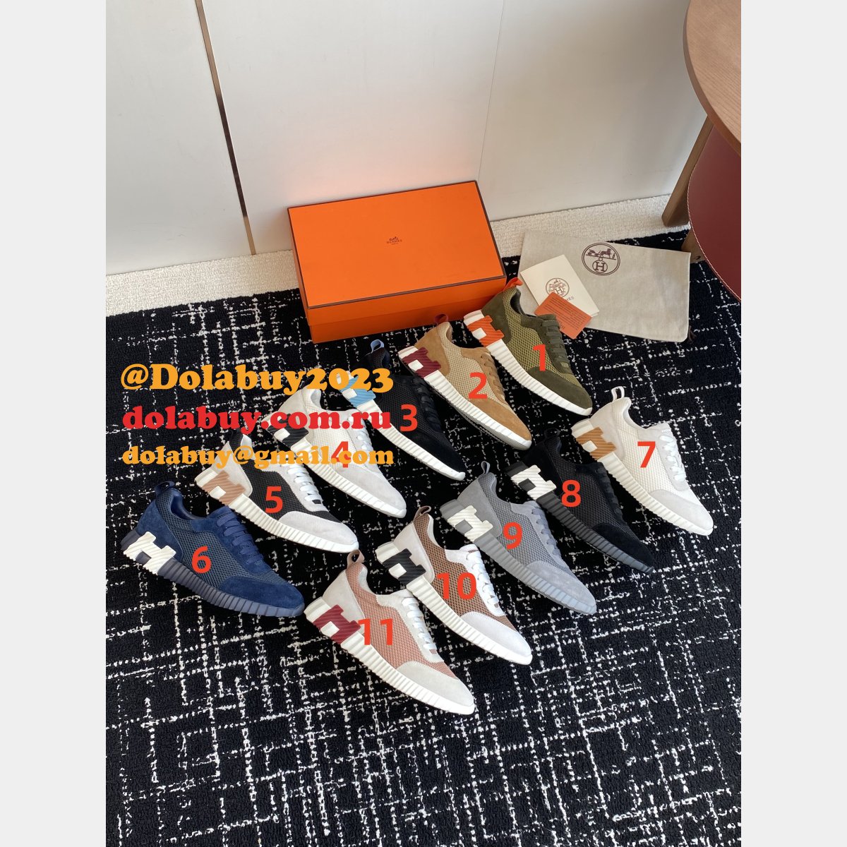 Top Designer Hermes Bouncing Sneaker