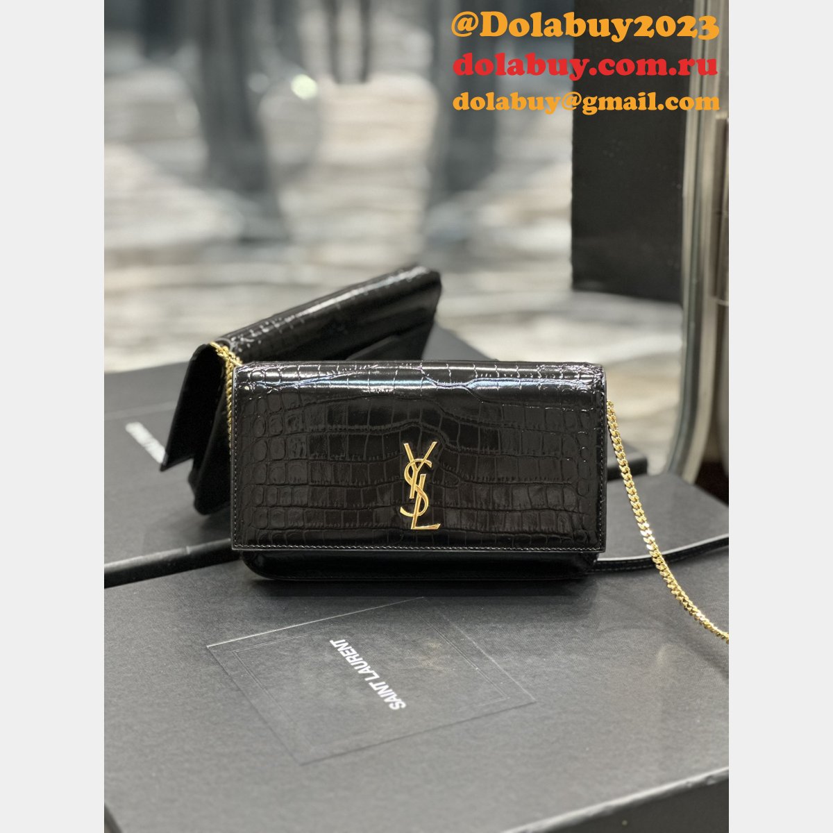 YSL Fashion Cassander Phone Holder 635095 Monogram Fake Bag