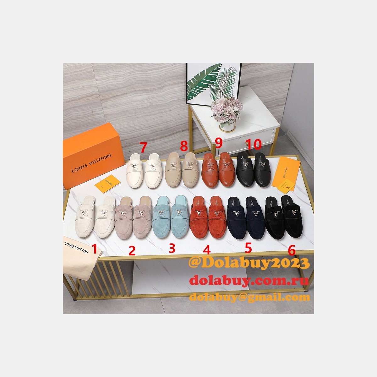 Top Quality LV loafer slippers Best Wholesale shoes