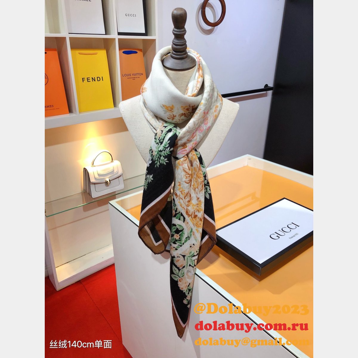 knockoff fashion G*u*i cashmere scarf