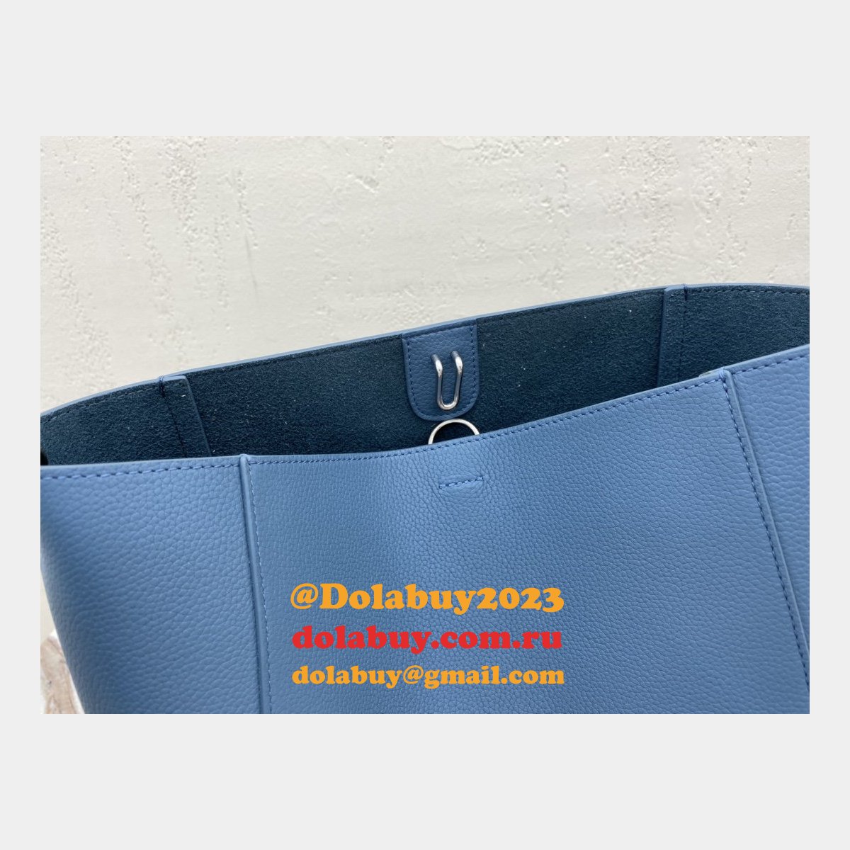 Cheap Factory Celine Sangle Seau Shoulder Blue Bag