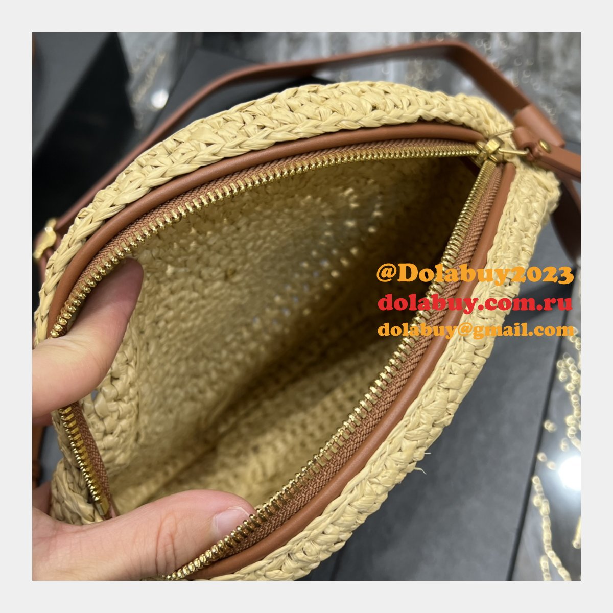 Buy Wholesale China YSL 685601 Beach Straw Woven Knockoff Bag