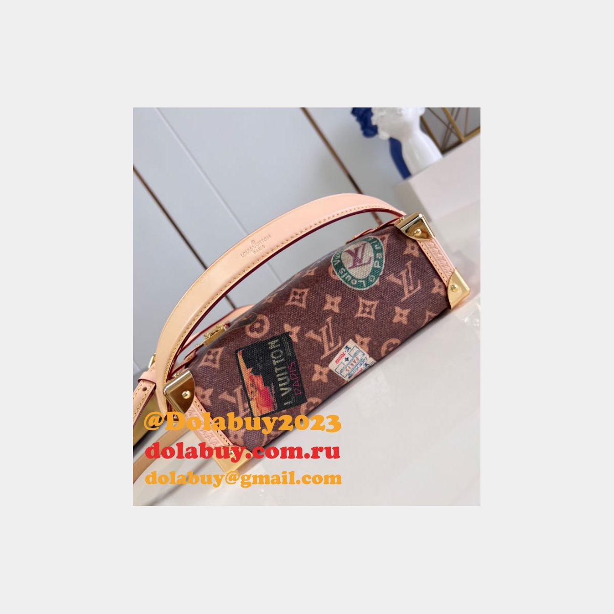 Side Trunk MM Knockoff Monogram Canvas M47085 Louis Vuitton Bag