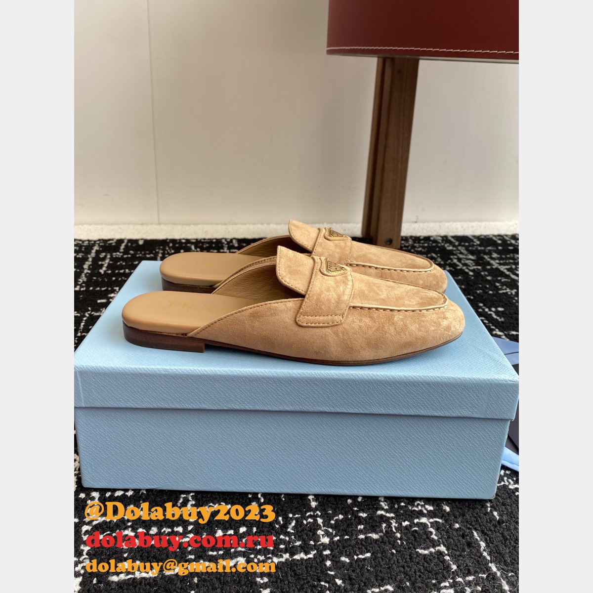 2025 Top Quality Prada Suede Slippers