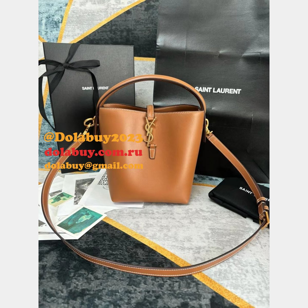 YSL Replicas LE 37 Inspired In Shiny 749036 Luxury Saint Laurent Bag