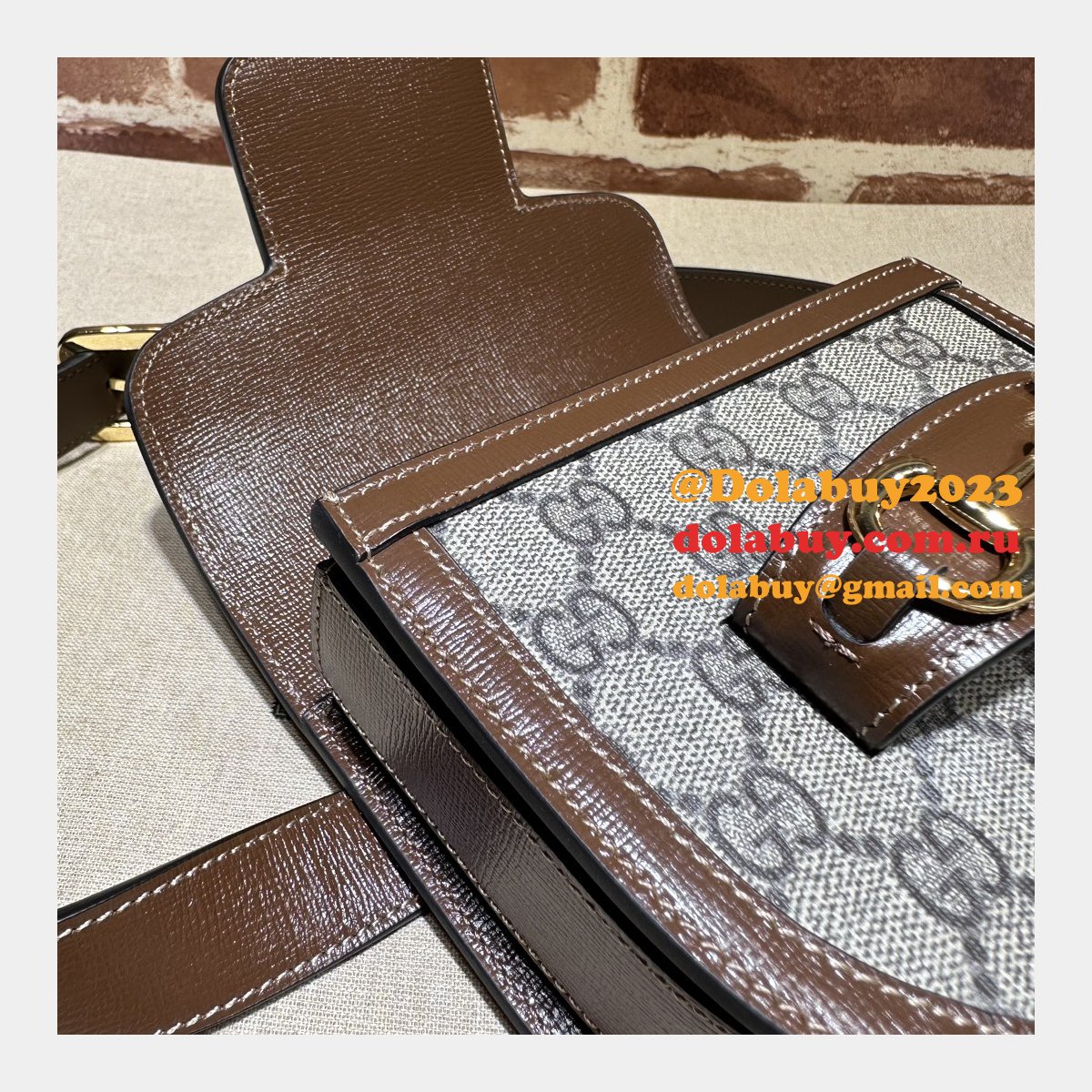 G*u*i duplicate horsebit 1955 rounded belt 760198 high quality bag
