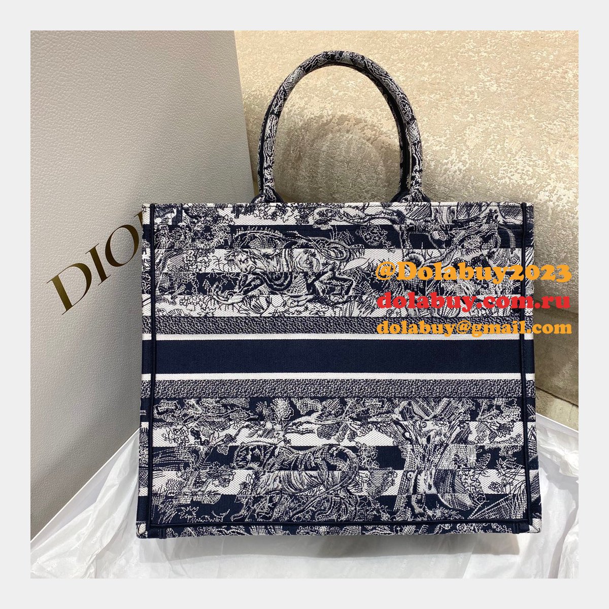 High Quality Dior Book Tote Replica CD Book Tote Bag