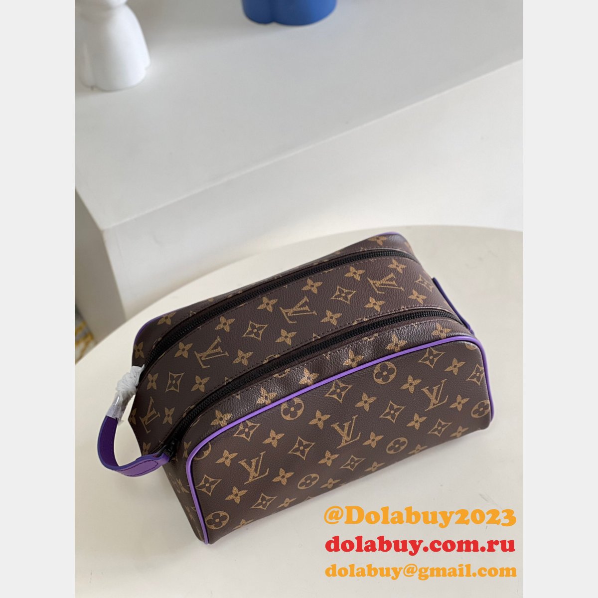 Perfect Louis Vuitton Replica Dopp Kit Toilet Pouch Travel M46253 Bag