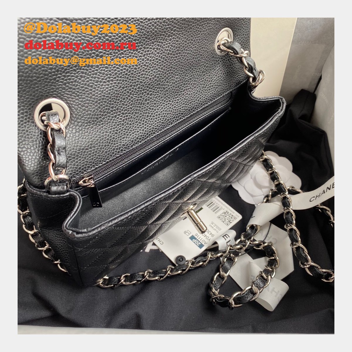 High Quality CC CF 20CM Flap classic flap Black bag