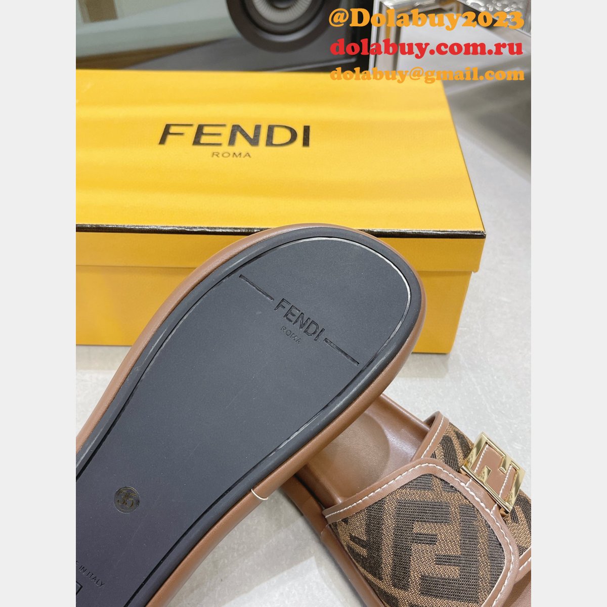 Cheap Fendi Reflections Knockoff Sandals Shoes On Sale