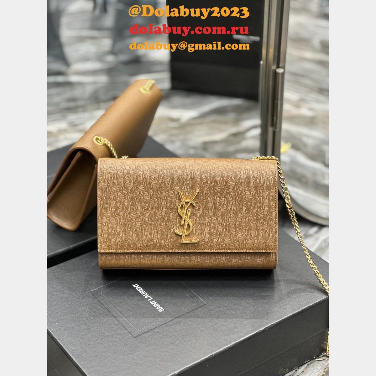 YSL Leather Kate 469390/364021 Designer Replica Bags