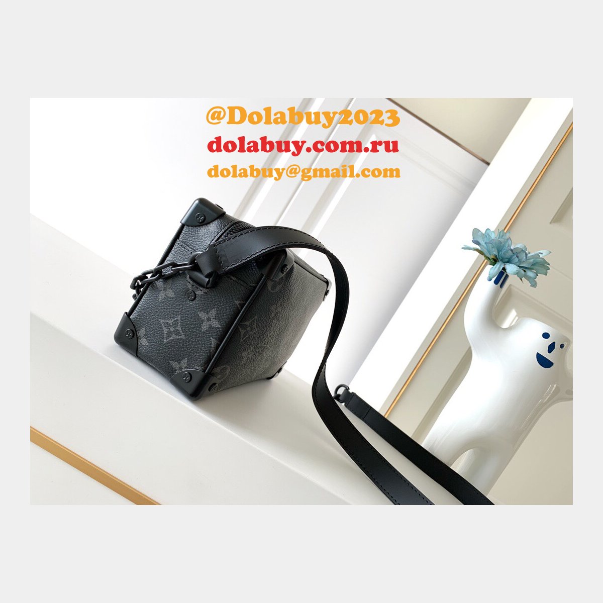 Louis Vuitton Mini Soft Trunk Bag Black M44735 Best Sale