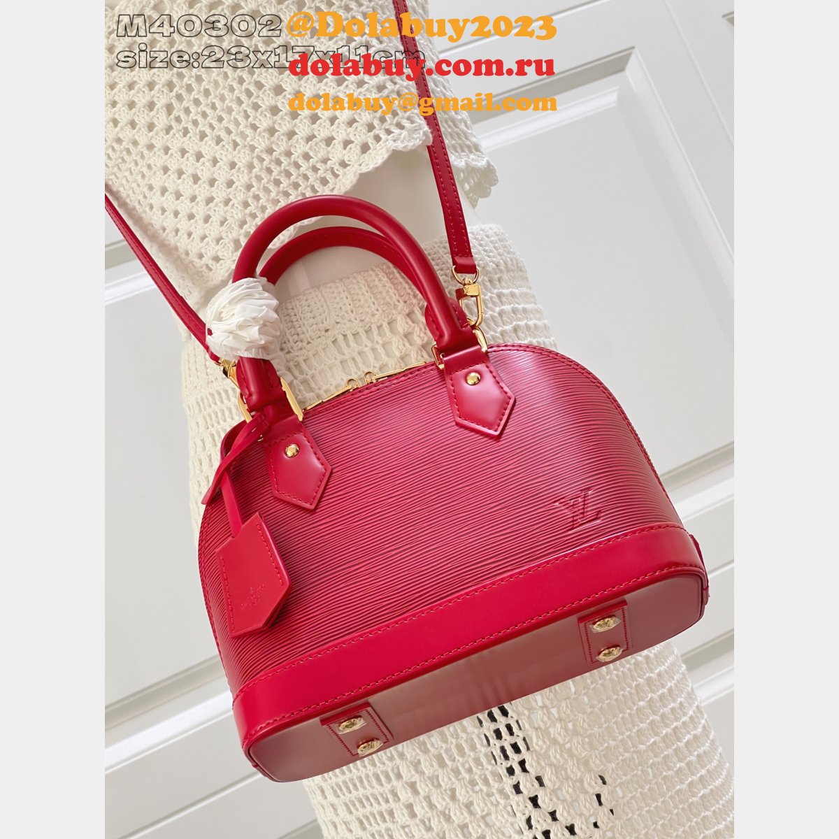 Louis Vuitton Alma Top Quality Epi Leather M40302 Red Bag
