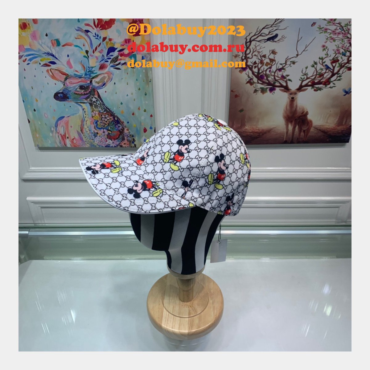 top quality G*u*i mickey mouse hats