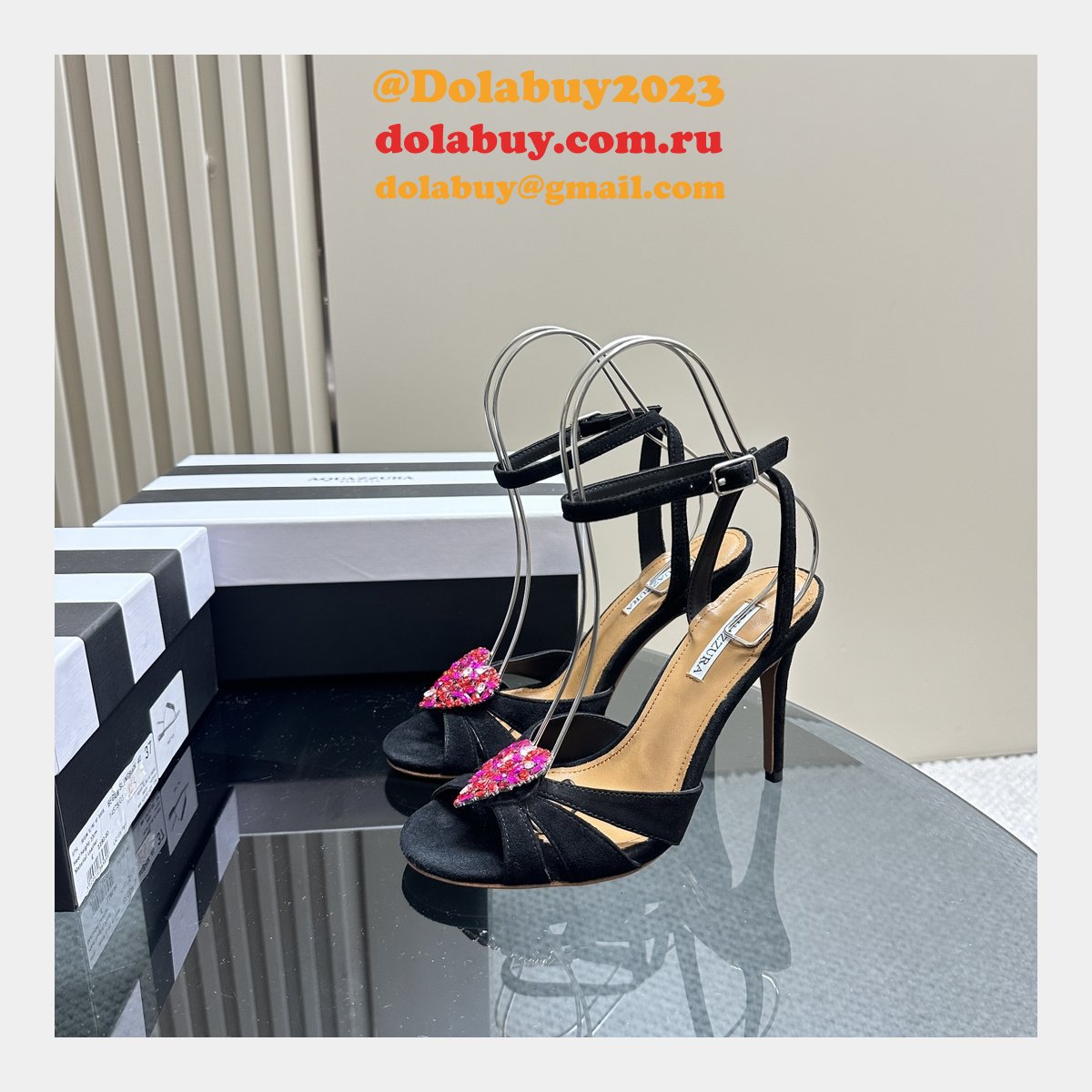 Wholesale Cheap Aquazzura Heels 8.5cm Sandals Perfect Shoes