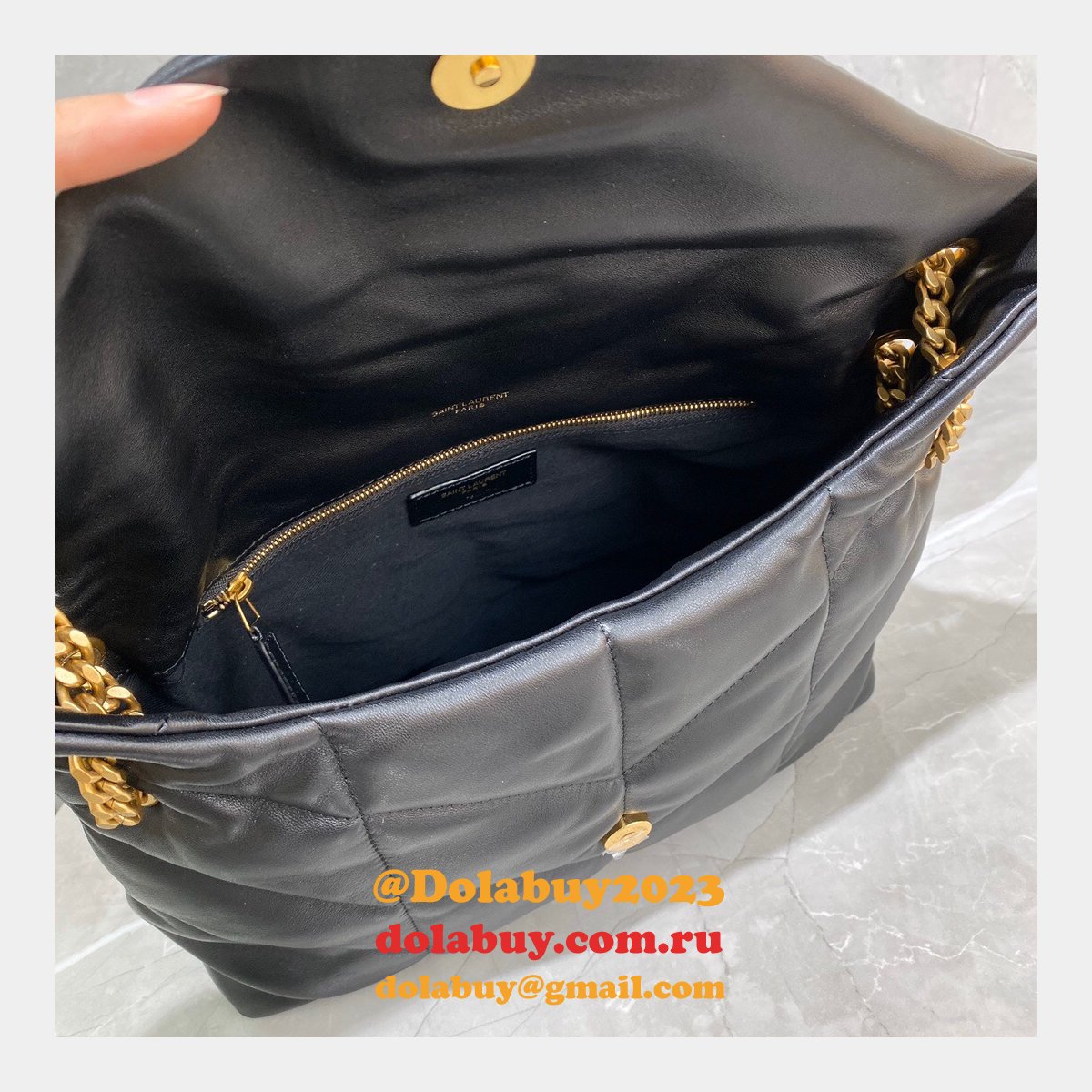 Designer Wholesale LOULOU PUFFER HANDBAG 35cm