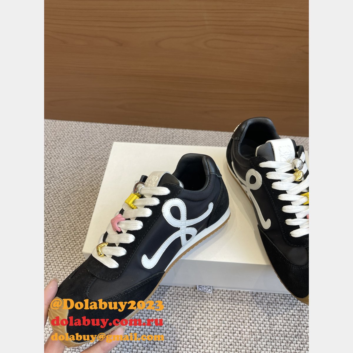 Ballet Runner 2.0 In Nylon And Calfskin