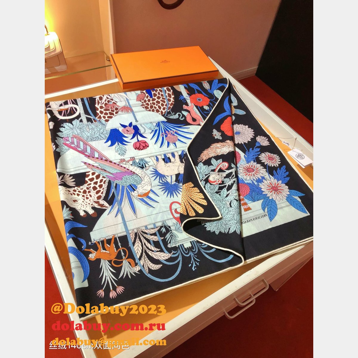 Top Quality Hermes Double-Sided Velvet Square Scarf