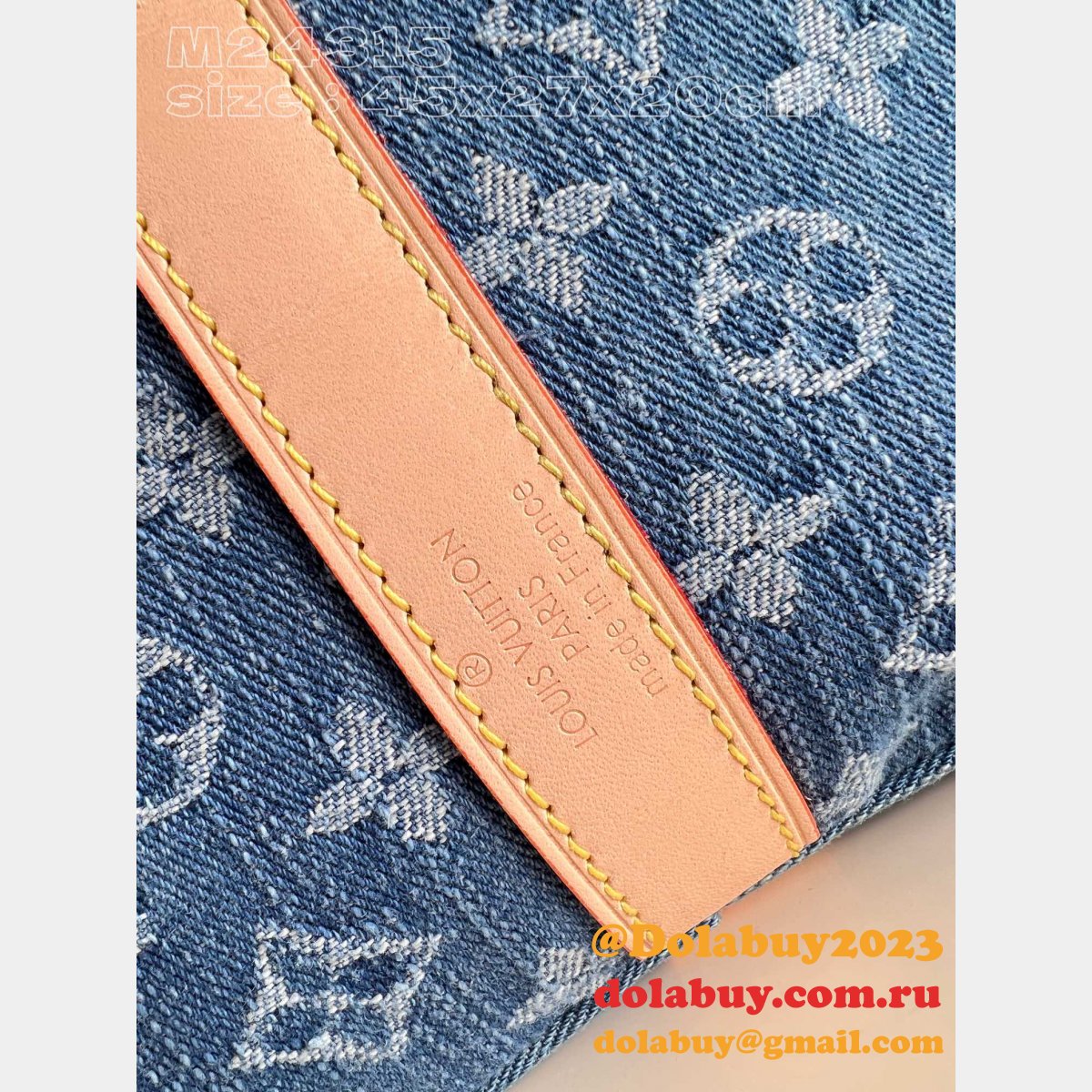 Best AAA M24315 Keepall Bandoulière 45 Blue 7 Star Louis Vuitton Fake Bag