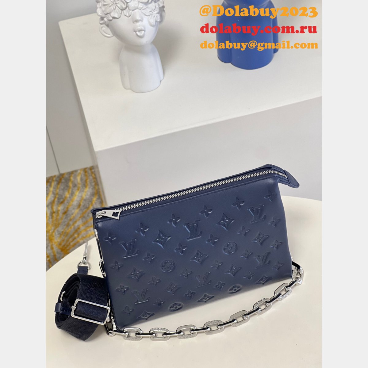 AAA Quality Louis Vuitton M57790 Bags Replica Coussin Navy