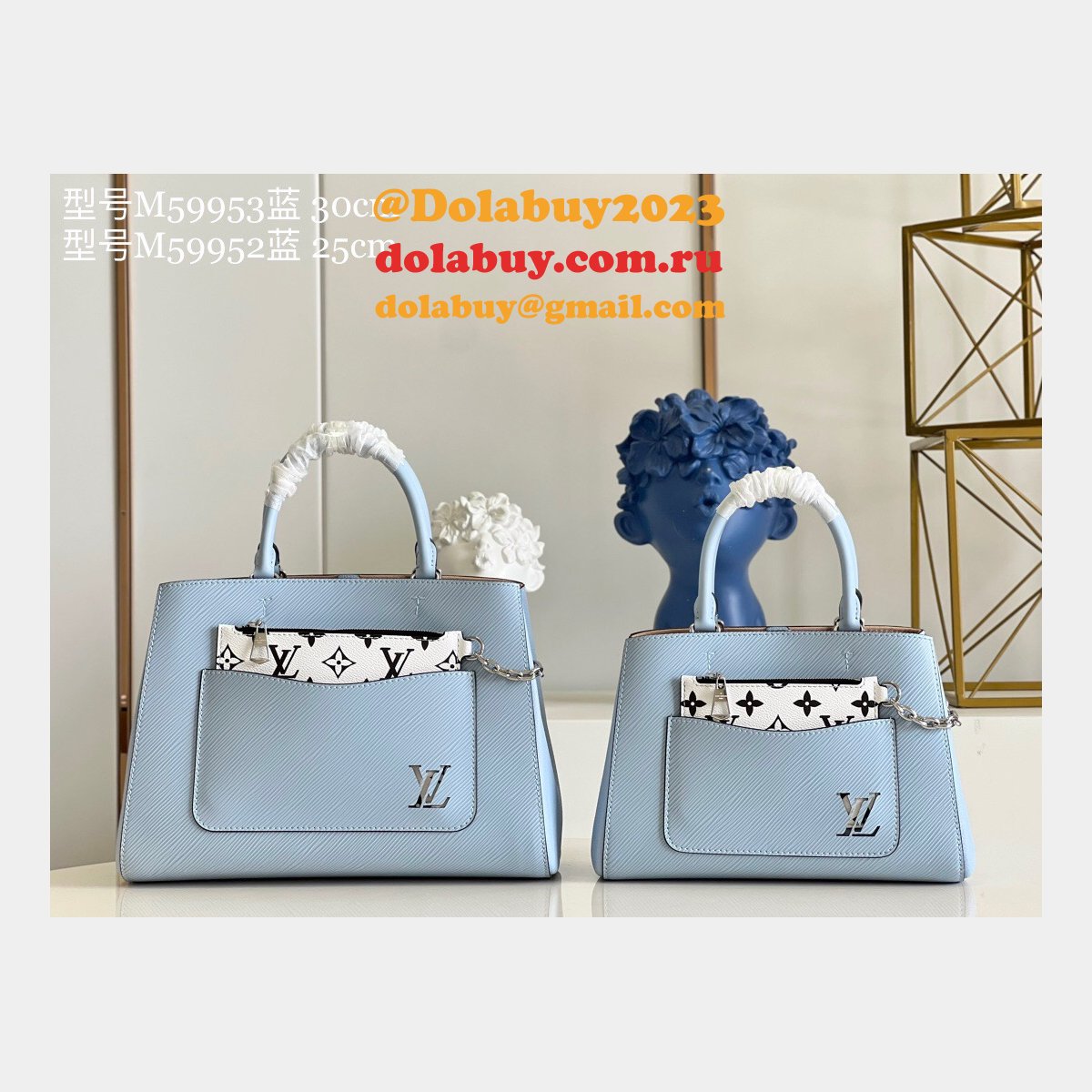 Replicas Louis Vuitton Buy Marelle Tote MM Epi Leather M59953/M59952 Bag