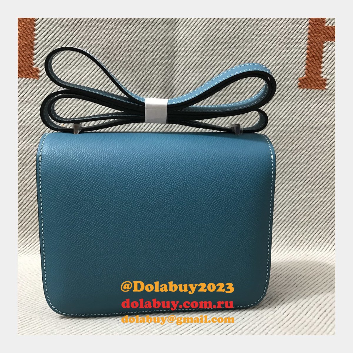 Hermes Constance Bag 18cm Epsom Leather Blue