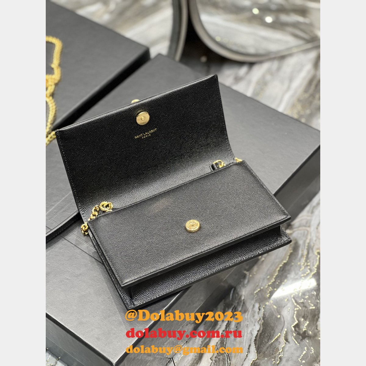 YSL Cheap Replica 452159 Kate Monogram Caviar Leather Shoulder Bag