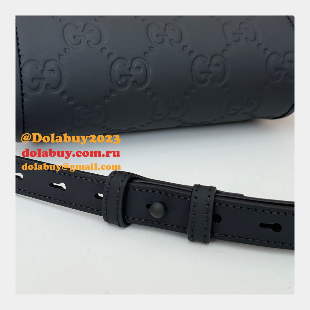 designer G*u*i gg rubber-effect super 794062 black knockoff bag