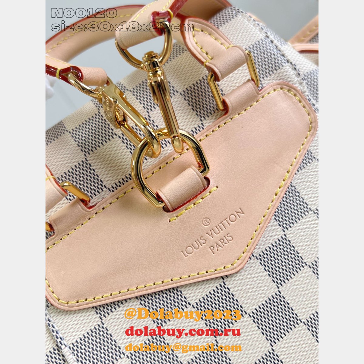 Louis Vuitton Montsouris PM Damier Azur N00120 Copy Women