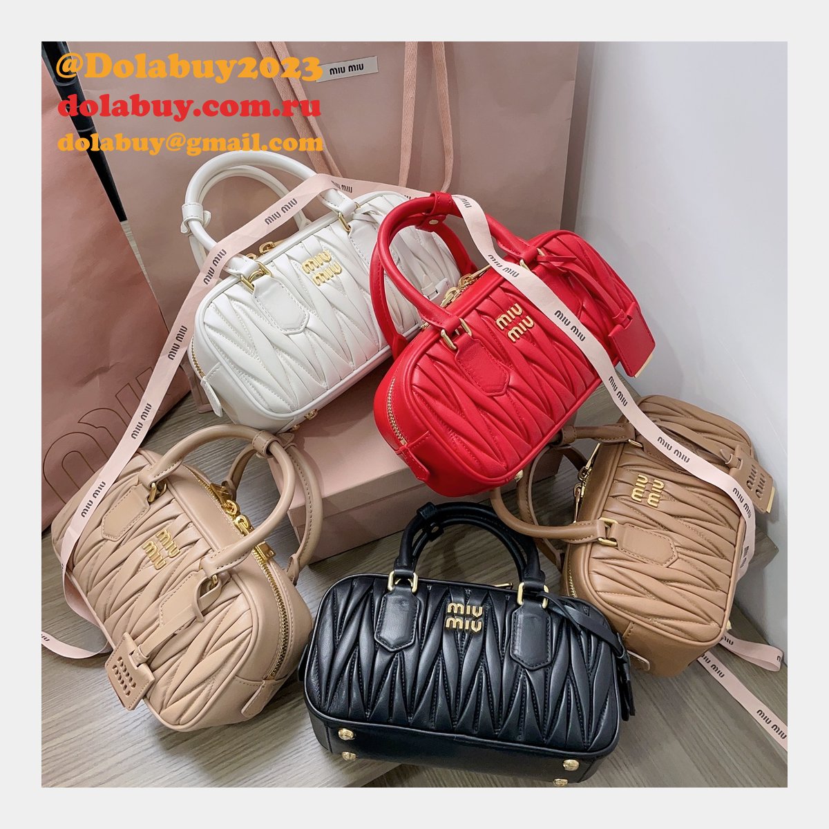 Shopping Top Grade 5BB142 Matelasse Replica Miu Miu Online Fake Bag