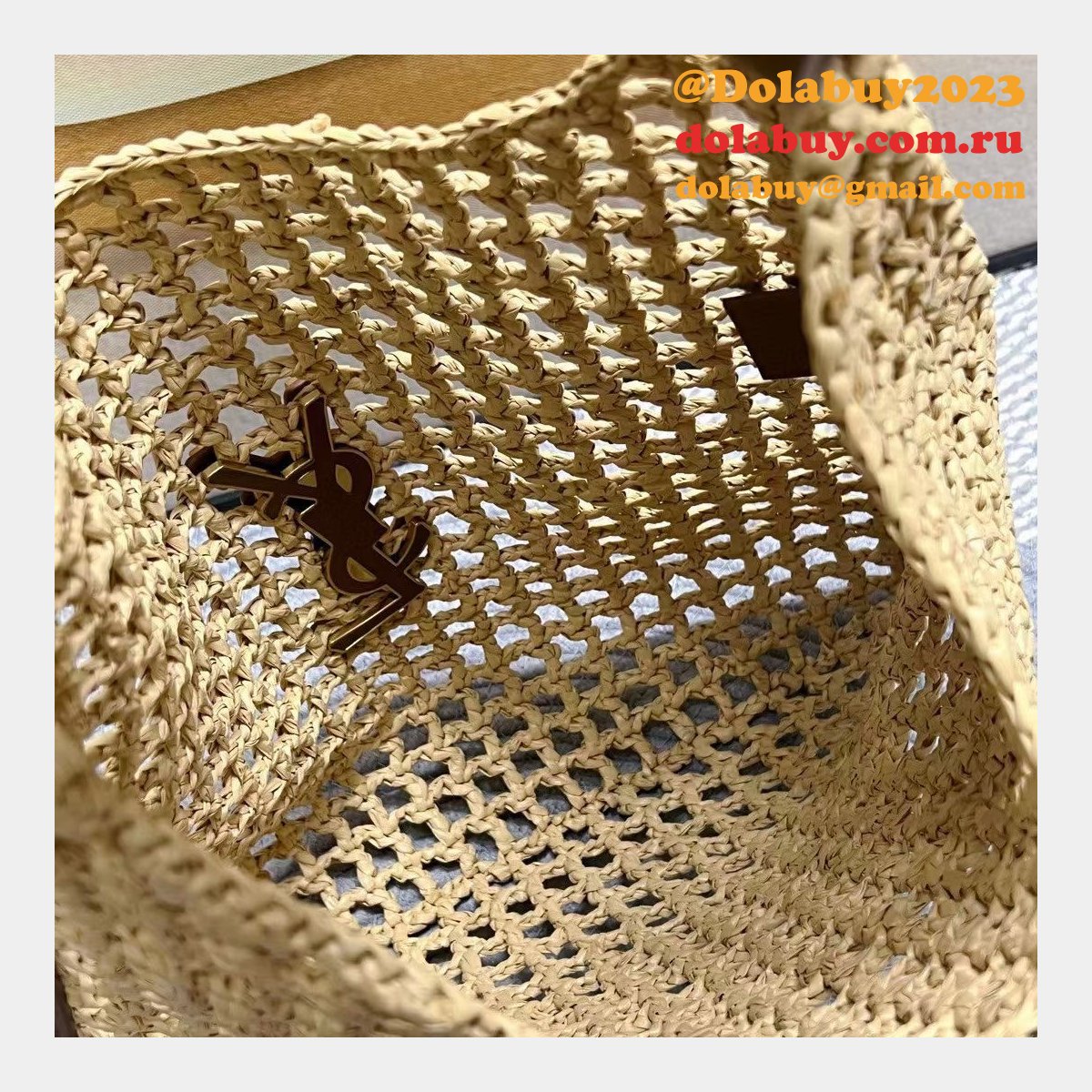 Replica Saint laurent Oxalis Shoulder Raffia Macramé 781289 Bag