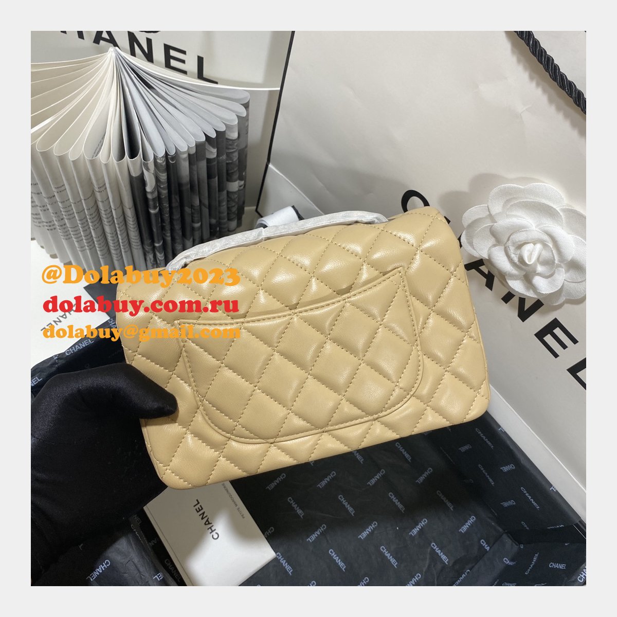 Top Quality CC Lambskin Flap Bag 1116 20CM