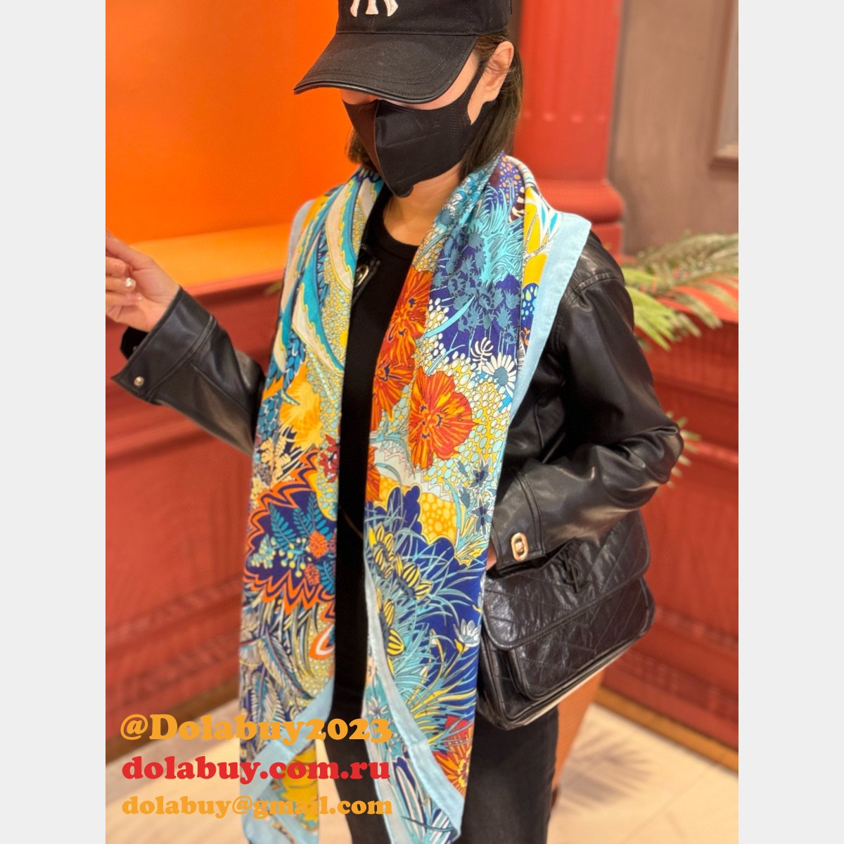 Top Quality Hermes Double-sided Printed Silk Square Scarf