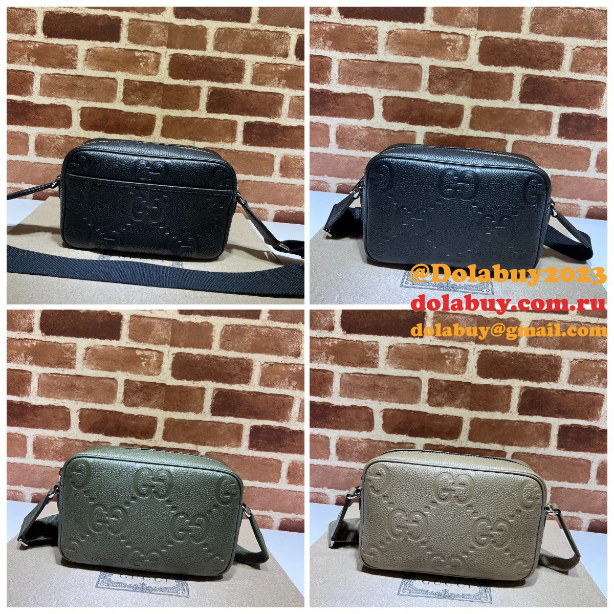 Luxury Jumbo GG Gucci 766946 Travel Messenger Replica Bag