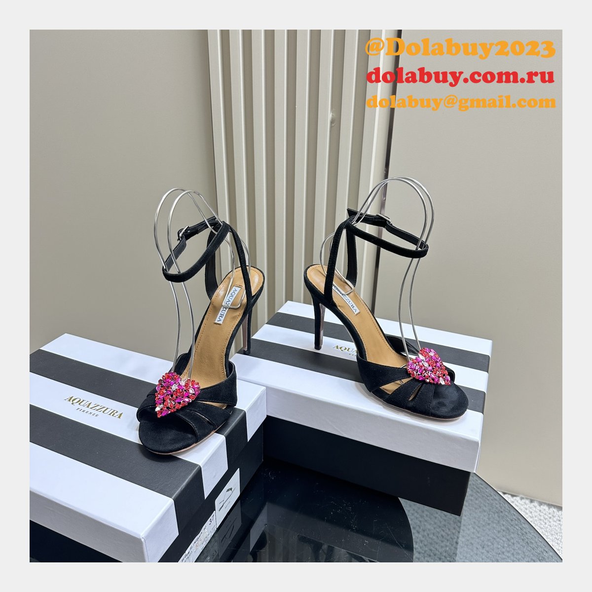 Wholesale Cheap Aquazzura Heels 8.5cm Sandals Perfect Shoes