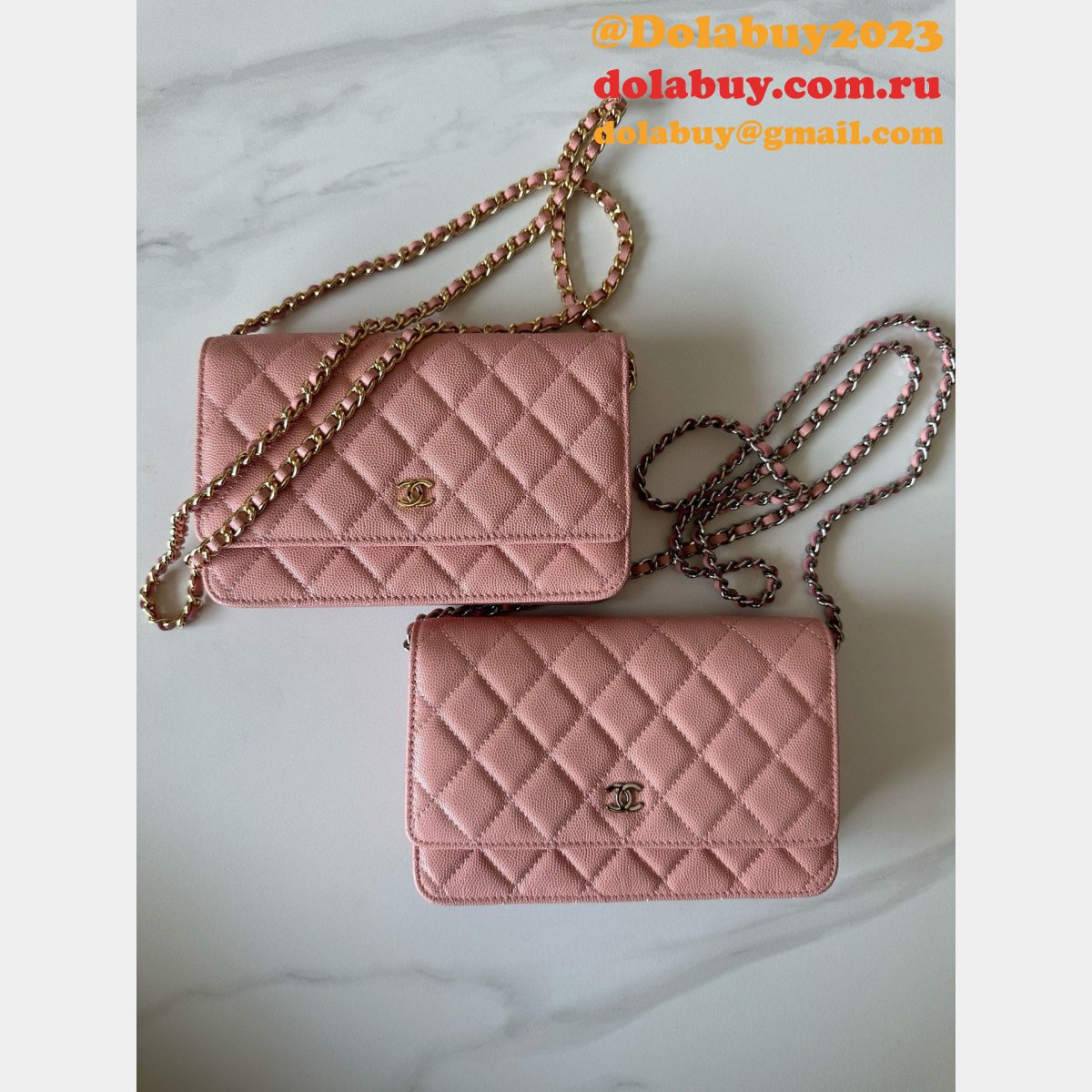 Most classical CC WOC Small caviar leather Chain bag