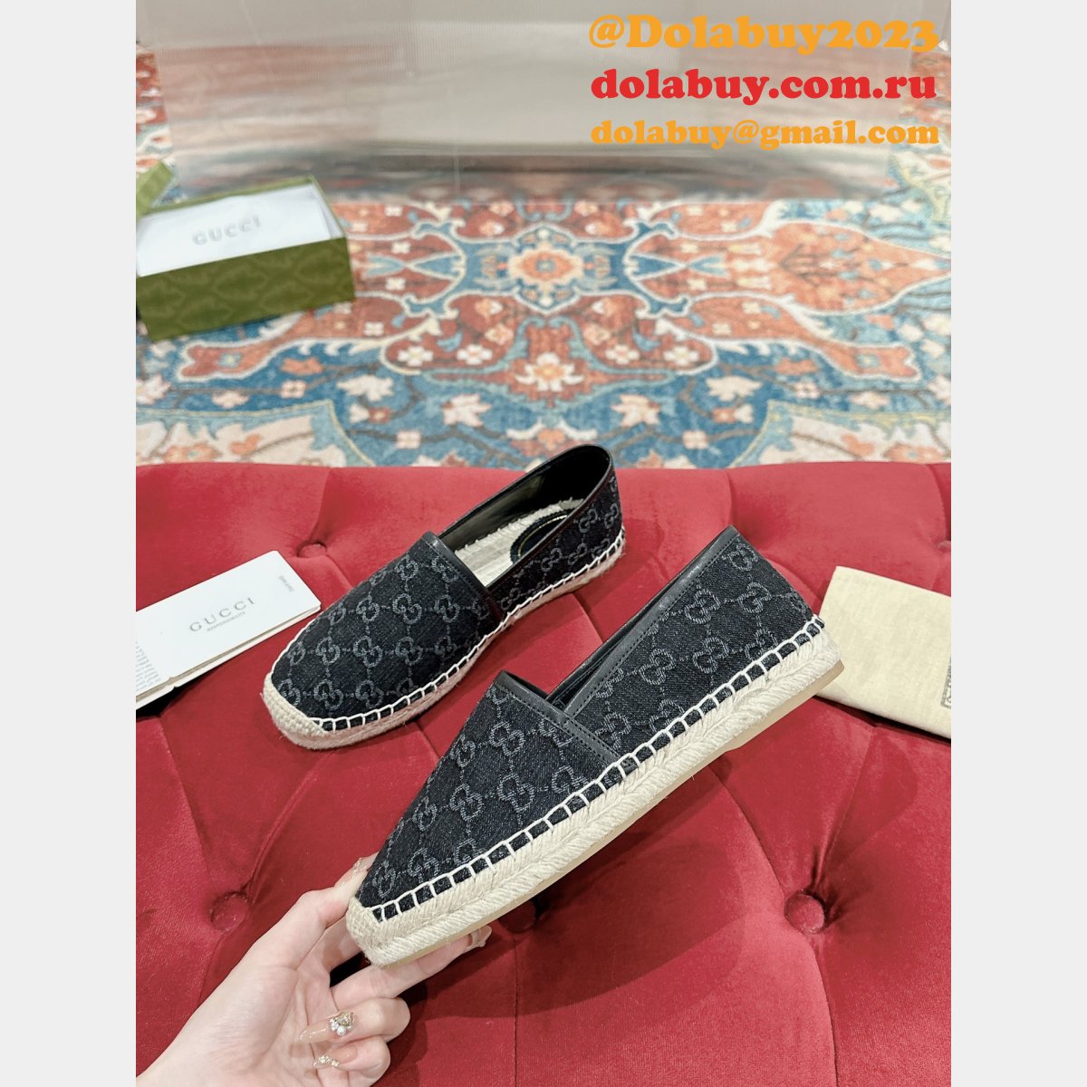 duplicate wholesale G*u*i fashion espadrille