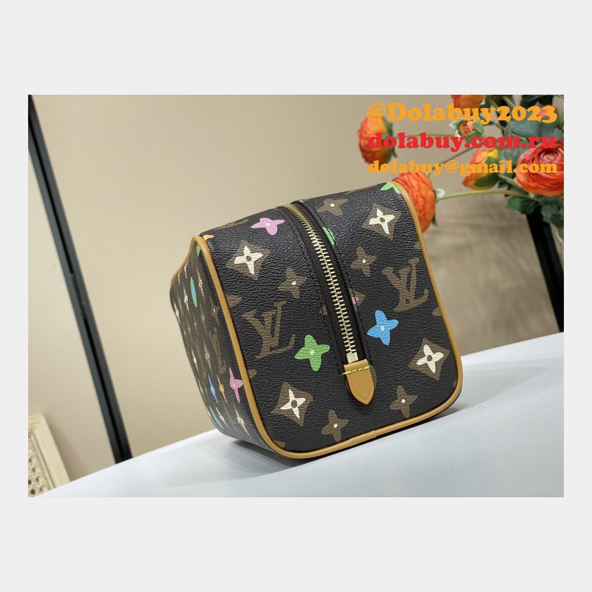 Louis Vuitton Designer Locker Dopp Kit Monogram Craggy Men M47069 Tyler Bag