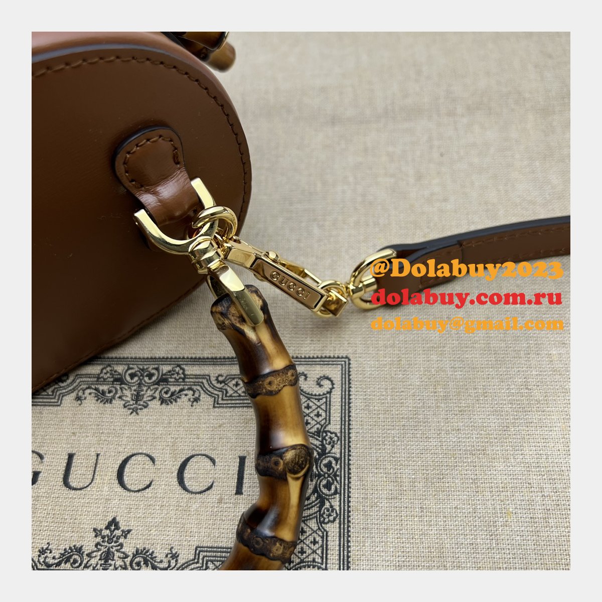 duplicate bamboo shoulder 760200 designer G*u*i fashion bag