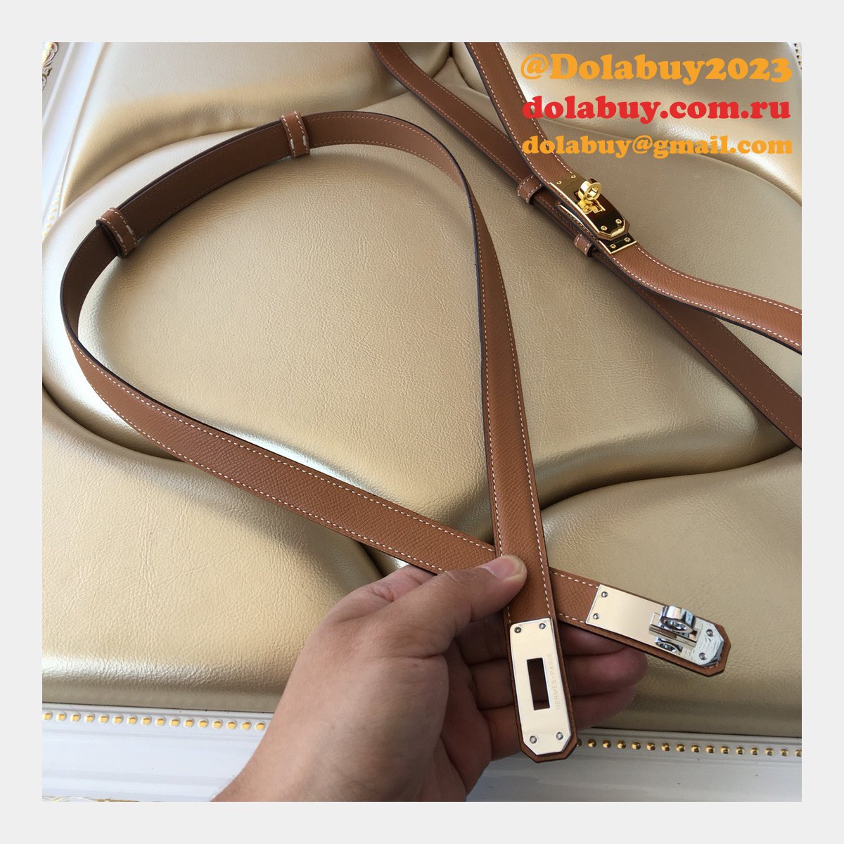 7 Star hottest selling hermes kelly thin belt 17mm