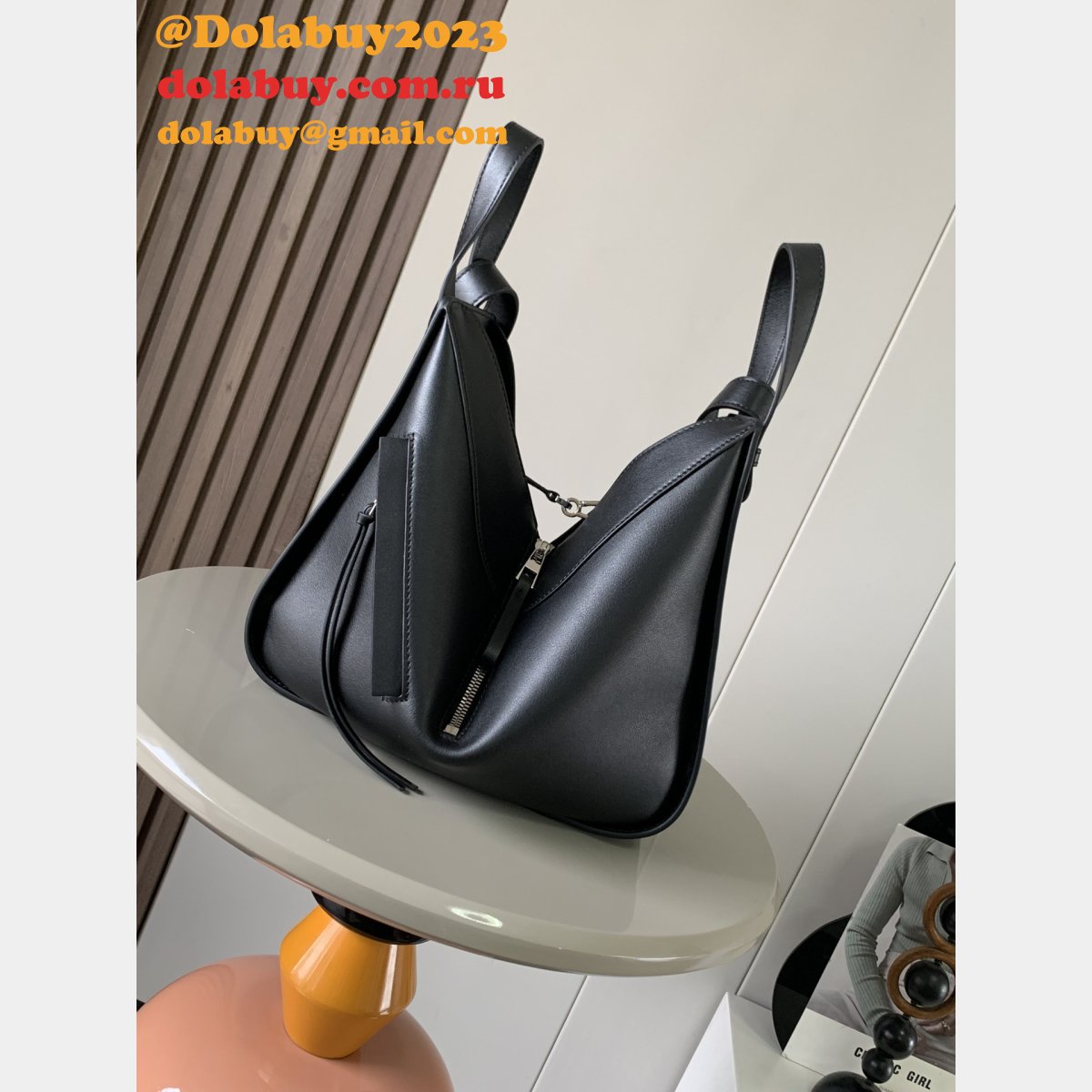 Small Top Quality Loewe Hammock Bag In Classic Calfskin