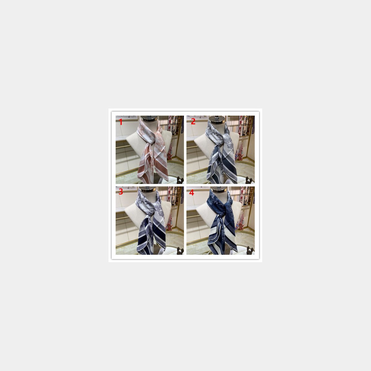 7 Star DIOR Zoo double sided scarf