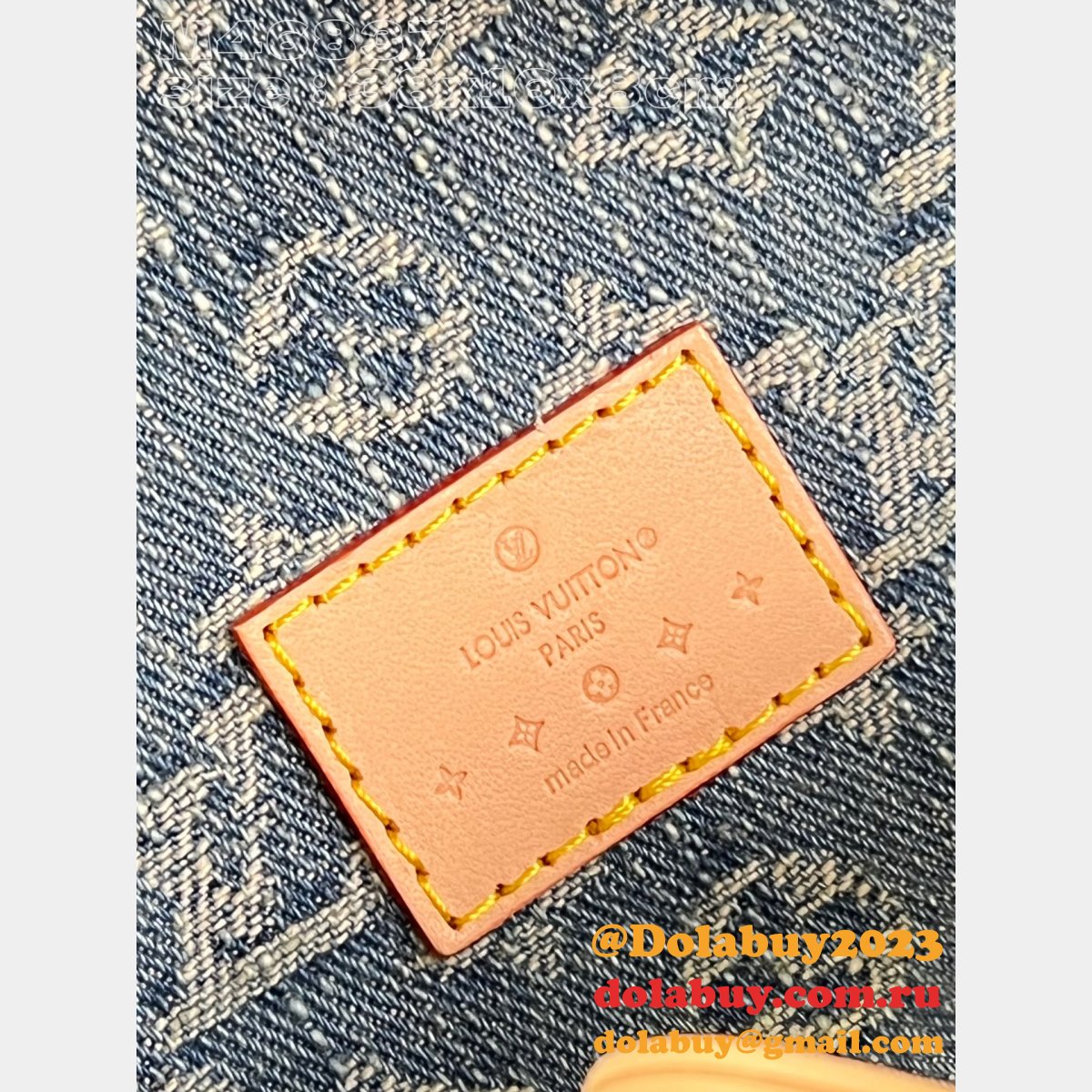 High Rise Monogram Denim M46837 Designer Louis Vuitton Copy Bag