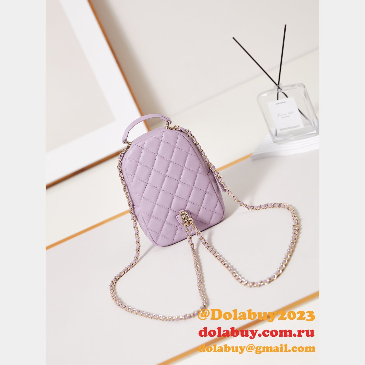 Luxury 24Cmini lambskin women backpack AP3753