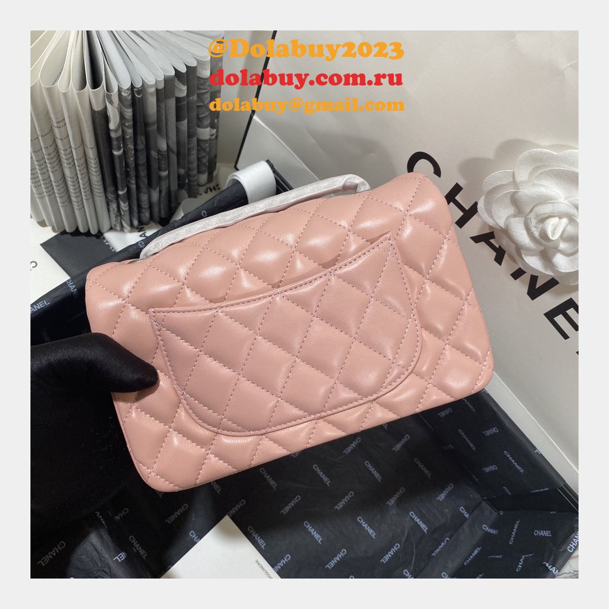 Fashion CC Lambskin Flap Designer 20CM Bag 1116